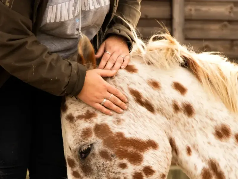 Staff member and young person at Maypole Farm — warm and welcoming